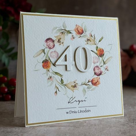 Kartka urodzinowa z kopertą prezentową, BH65b