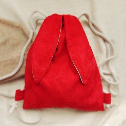 Plecak dla przedszkolaka czerwony królik