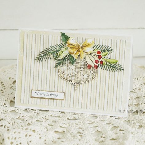 Kartka świąteczna z bombką, 375