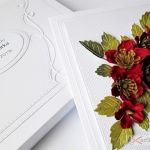 Kartka ŚLUBNA z bordowymi kwiatami #2 - Kartka Ślubna z bordowymi kwiatami