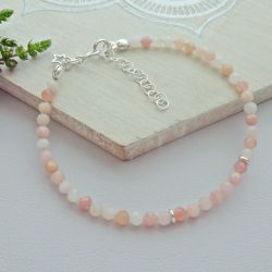 Bransoletka Opal różowy Srebro 925