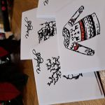 Zestaw 5 mini kartek świątecznych - 2511001 - zestaw 5 mini kartek bożonarodzeniowych