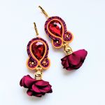 Red Hot Flowers kolczyki sutasz - 