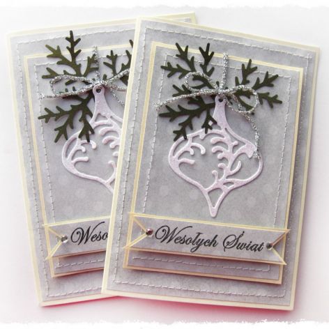 Kartka świąteczna z bombką