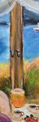 Śniadanie razem, 30x40x1cm,  obraz akrylowy na płótnie 