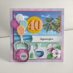 Kartka urodzinowa na 40 dla Agnieszki Kartka urodzinowa na 40 dla Agnieszki