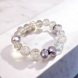 Bransoletka na gumce z kryształkami