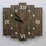 Zegar ścienny drewniany mały c.rzymskie - Zegar drewniany mały - kropki