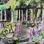 Obraz akrylowy na płótnie,  W ogrodzie, 30x24x1cm  - 