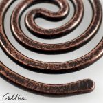 Spiralne - miedziane kolczyki / klipsy (2109-02) - Miedziana biżuteria