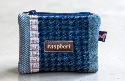 Patchworkowe etui na klucze w pepitkę – portfelik handmade
