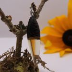 Amber Drop, drewno i żywica epoksydowa - Bok zawieszki