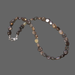 Naszyjnik "Australijska Galaktyka"opal Matrix - Naszyjnik z czarnych opali australijskich Matrix