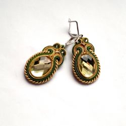 Kolczyki Złoto i Zieleń
