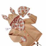 Komplet bluza z uszkami oraz czapka i chustka r.92/98 - 