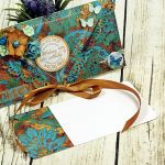 Kartka na ślub -turkusy i złoto - 