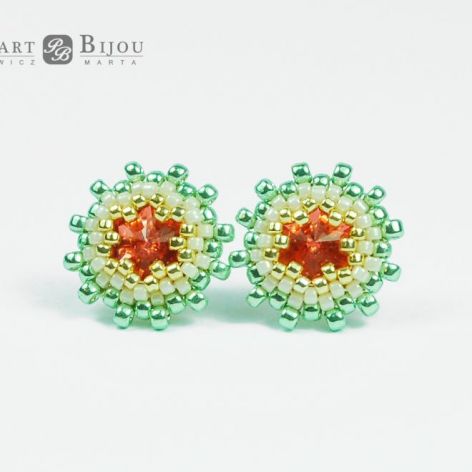 Kolczyki sztyfty / wkrętki Swarovski rivoli