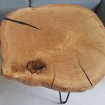 Stolik dębowy, plaster drewna dąb - 