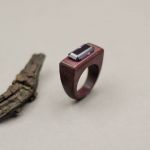 Amarantowy pierścionek z ametystem - amarantowy pierścionek