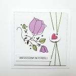 Kartka urodzinowa dla kobiety minimalistyczna - Kartka handmade na urodziny