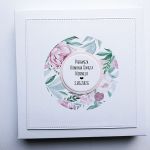 Kartka komunijna z kwiatami ręcznie robiona - Kartka komunijna w ozdobionym pudełku