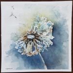 Dmuchawiec-akwarela formatu 20/20 cm  - 