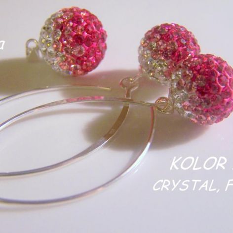 RÓŻOWY KOMPLET SWAROVSK - wyprzedaż