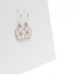 Delikatne kolczyki Fleur kwiatki, pozłacane. - 