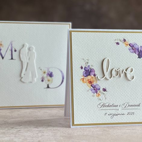Kartka ślubna z pudełkiem i kopertą, WA 63-B