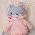 Lisek Pola przytulanka prezent różowy dresik - 