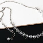 Naszyjnik kryształowy - srebrny naszyjnik z kryształkami