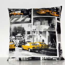 Taksówki USA-poduszka z bawełny Canvas