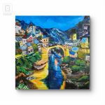 Mostar 50x50x1cm,  płótno,  - 