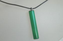 Zielony kwarc Kocie Oko, minimalistyczny wisiorek uniseks