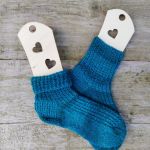Skarpety turkusowe - Skarpety wykonane na drutach