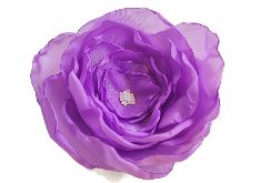 Broszka 8 cm fioletowy kwiatek