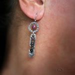 Srebro z kolorami ziemi 02 - srebrne kolczyki z kamieniami