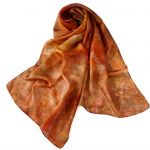 Ręcznie barwiony szal jedwabny /237/ - szalik dla kobiet