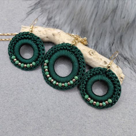 „LAUREN” szydełkowy komplet