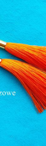 Klipsy z chwostem chwosty frędzle