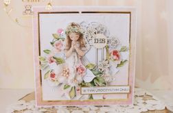 Kartka pamiątka I Komunii "RoseWine2" GOTOWA