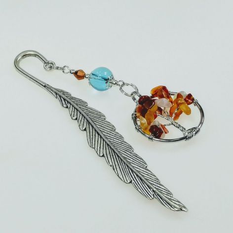 Zakładka do książki- pomarańcz i turkus