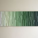 Obraz drewniany 3D Mozaika "Zielony spokój" - 