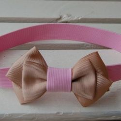 Opaska niemowlęca "Beż & róż"