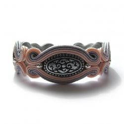 bransoletka morelowo szara