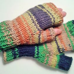 Rękawiczki mitenki kolorowe