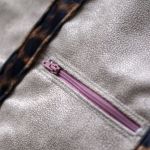 Beżowa duża torba na zakupy z weluru - 