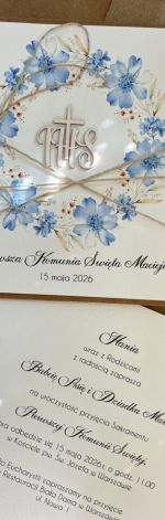 Zaproszenia na pierwszą komunię świętą, komunijne z personalizacją