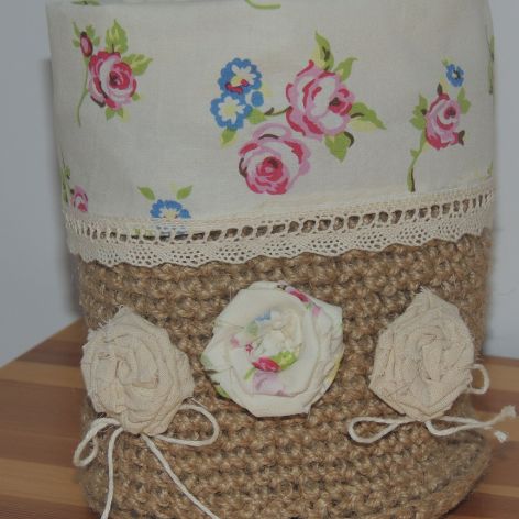 KOSZYK JUTOWY-RÓŻE