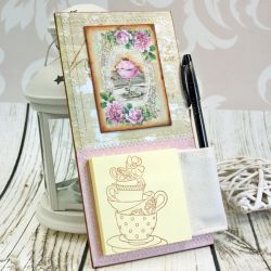 Notes na lodówkę -malinowy deser